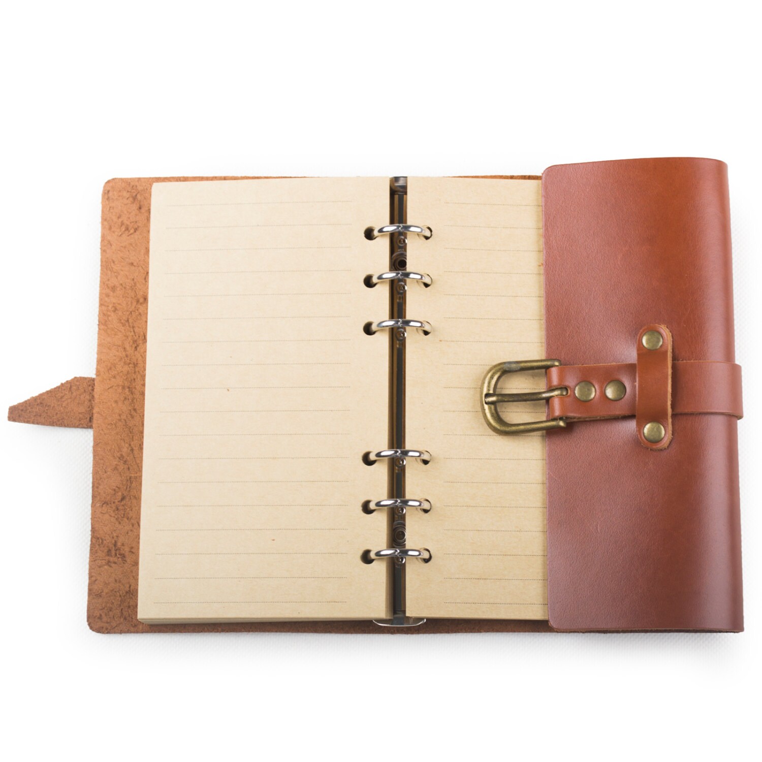 Classic Leather Journal Notebook Refillable With Strap Buckle Etsy