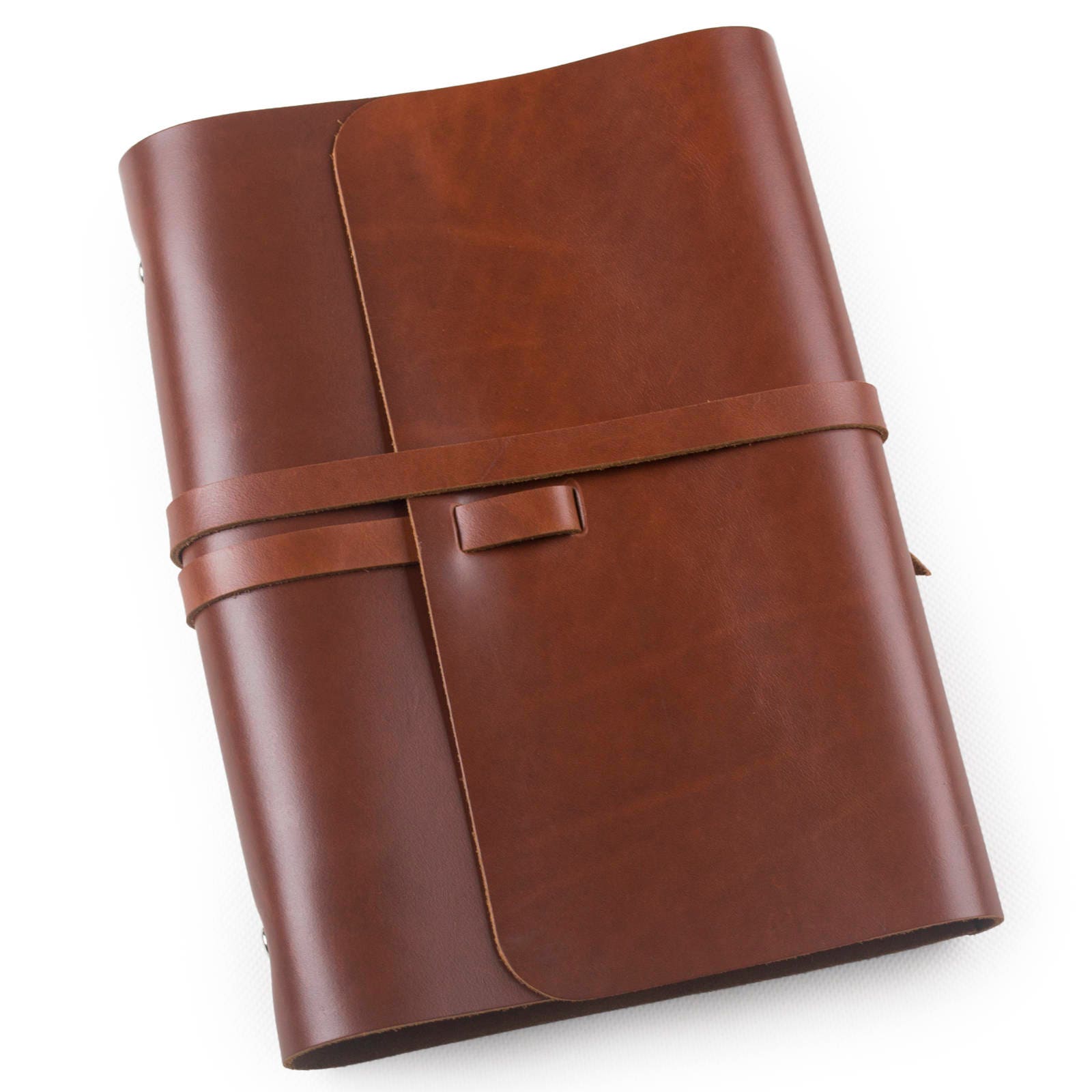 Simple Classic Leather Journal Planner Refillable With Strap Etsy