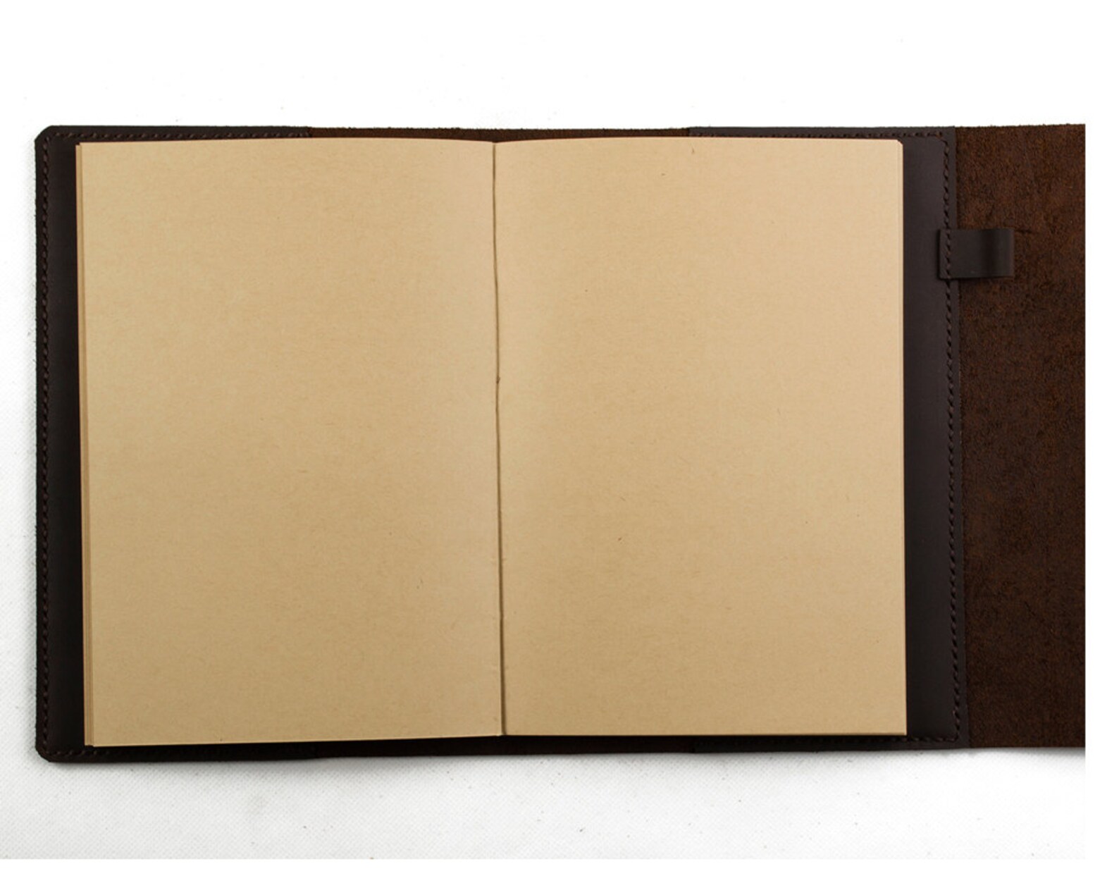 Refillable Leather Journal With Vintage Lock Pen Loop Blank Etsy