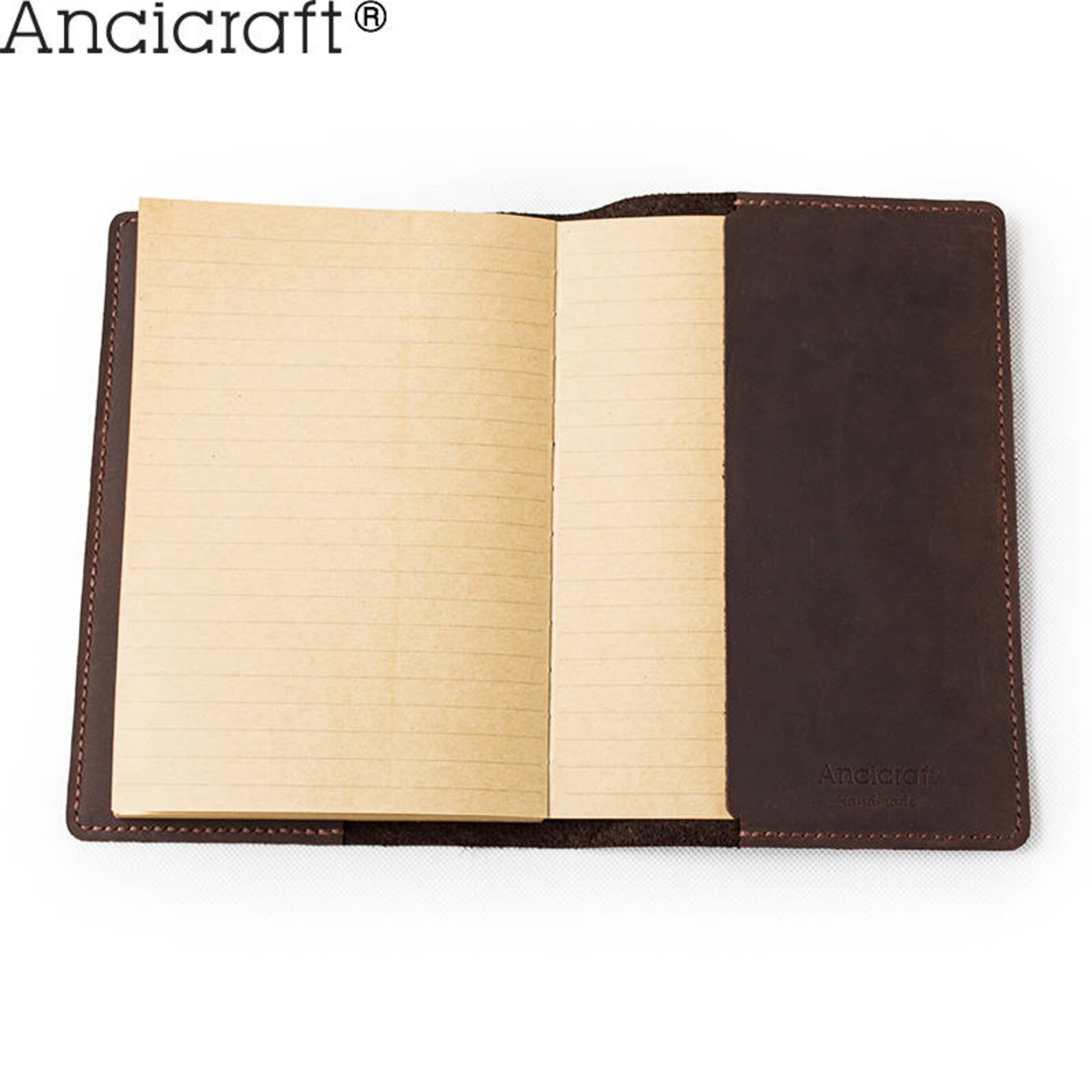 Refillable Leather Journal With Vintage Lock Pen Loop Blank Etsy