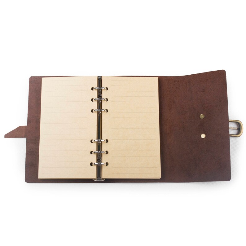 Classic Leather Journal Refillable With Strap Buckle Loose Etsy