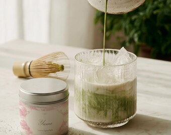 Matcha-konservburkmodell PSD | Etikettmodell | Tryckeffekter ingår