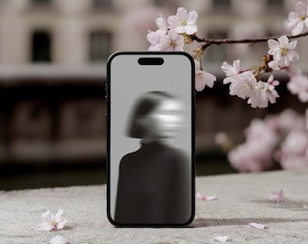 iPhone Mockup PSD | Körsbärsblommor i Paris (digital nedladdning)
