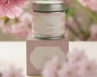 Burk och ask mockup PSD | Blommor | Tryckeffekter ingår | Hudvårdsljus Teförpackning