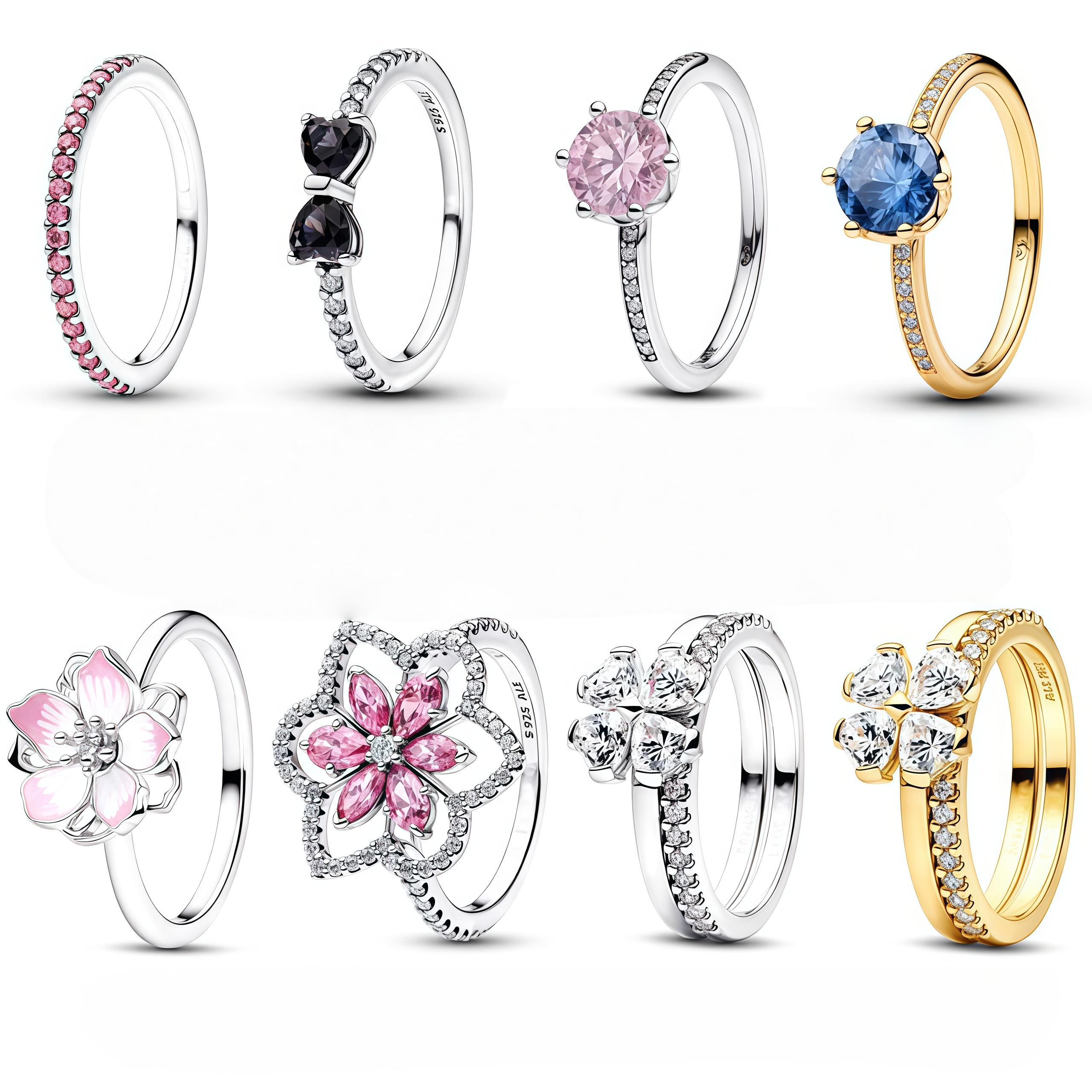Pandora flower silver ring - Etsy 日本