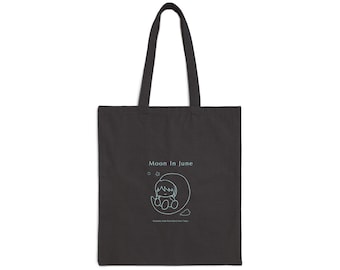 Luna Tote Bag (black & blue) - Moon In June