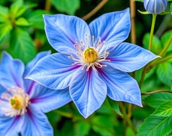 Blaue Clematis Makropetala Kletterpflanze Robuste Staude Blume Gartenpflanze 20 Samen