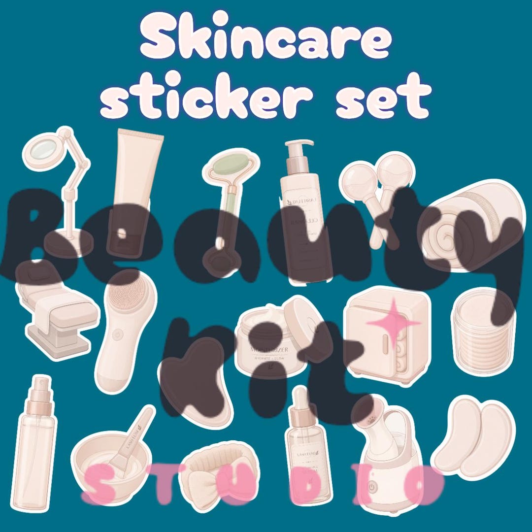 Skincare Sticker Set - Instant Download - Etsy