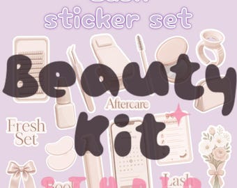Set di adesivi digitali per lash artist - Download immediato