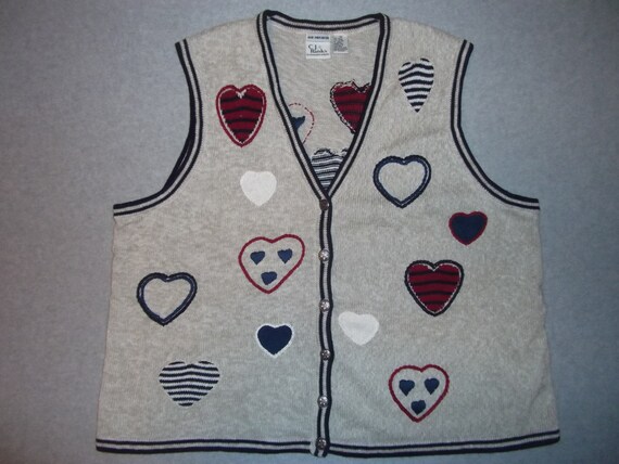heart sweater vest