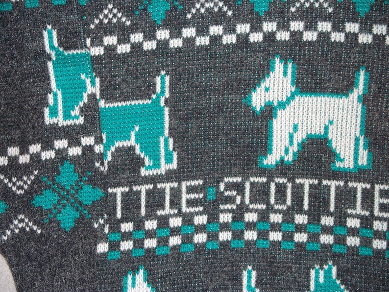 Cute Vintage Scottie Dog Sweater Dogs Everywhere Hipster Etsy