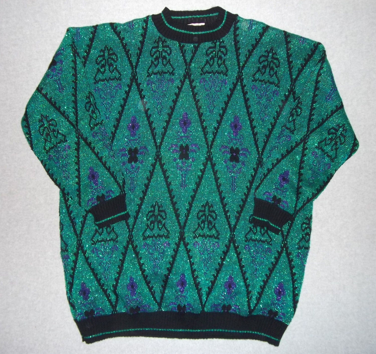 green sparkle sweater