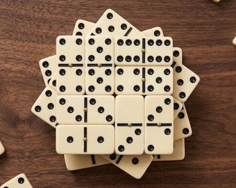 Real Domino Coaster, Handmade Domino Tile Drink Coaster, Cork Backed Non Slip Coaster, Unique Game Night Gift for Him, Retro Bar Decor