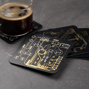 Posavasos de placa de circuito impreso reciclada, auténtico regalo tecnológico para ingenieros y programadores, decoración de escritorio para gamers geeks.