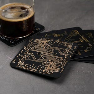 Echte printplaat onderzetter, echt technisch cadeau voor ingenieurs en programmeurs, bureauinrichting geeky gamer, kantoorinrichting, coole cadeaus voor hem