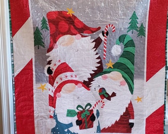 Gnome Christmas quilt