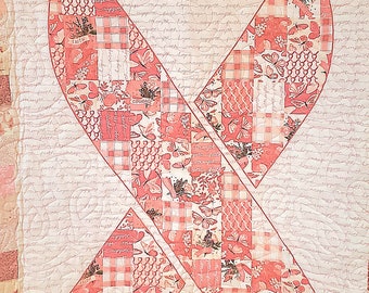 Breast Cancer ribbon quilt