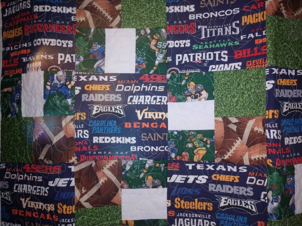 Football team quilt Etsy