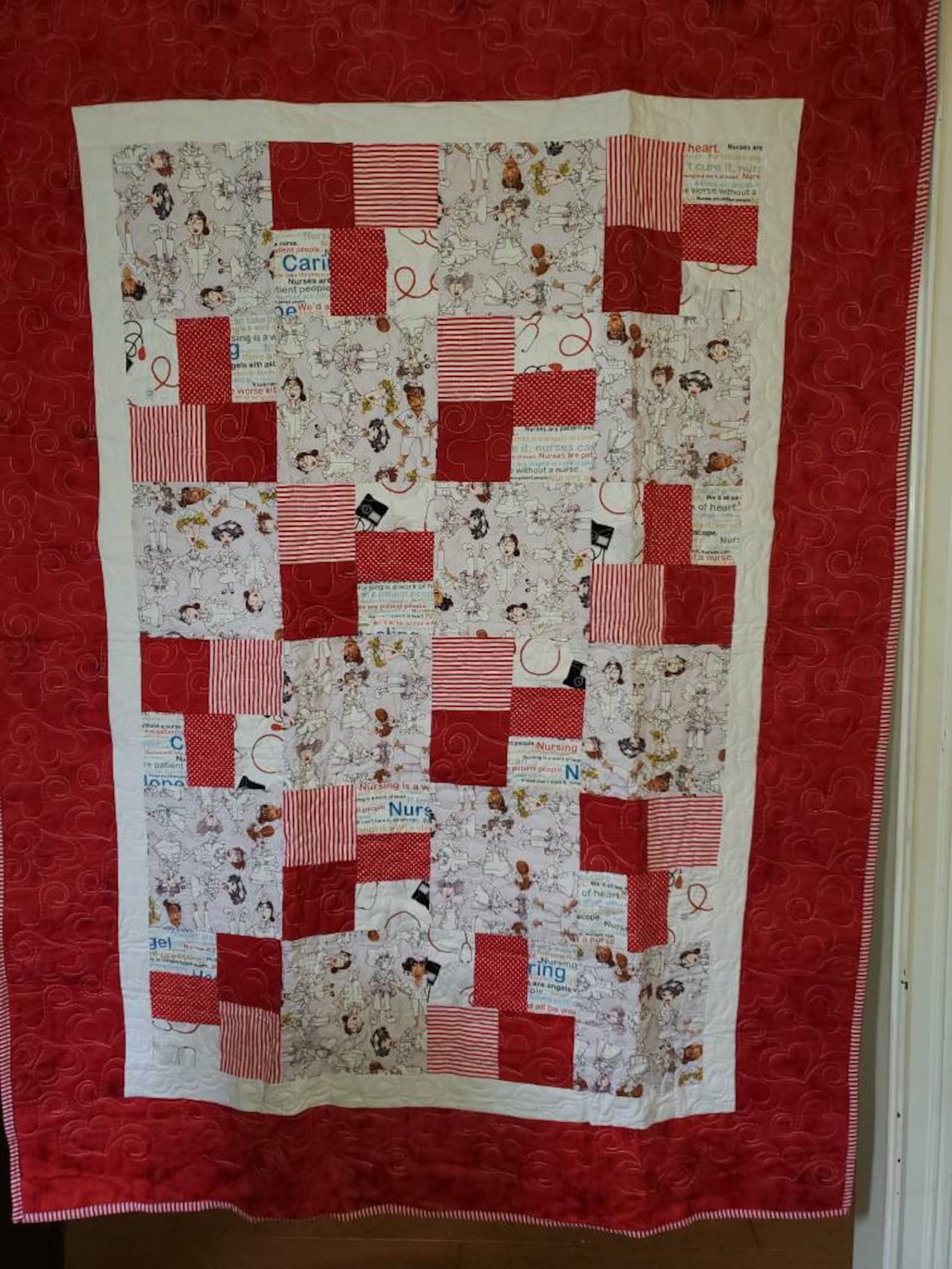 Nurse themed quilt Etsy