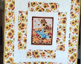 Fall sunflower quilt