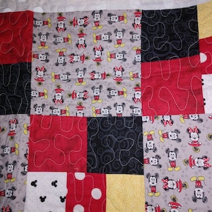 Minnie and Mickey themed quilt