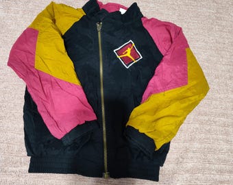 Vintage 90s Michael Jordan Jacket Rare Overprint - Etsy