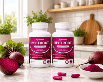 Rosabella Organic Beetroot Dietary Supplement - Enhance Energy, Circulation and Stamina - Exp 8/29