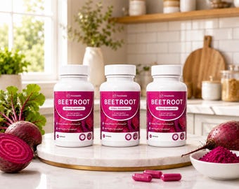 3 Pack-Rosabella Organic Beetroot Dietary Supplement - Enhance Energy, Circulation and Stamina - Exp 8/29