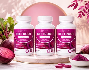3 Pack-Rosabella Organic Beetroot Dietary Supplement - Enhance Energy, Circulation and Stamina - Exp 8/29
