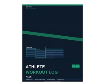 Athlete Workout Log Pack — 4 druckbare Trainingslogs für High School Athleten