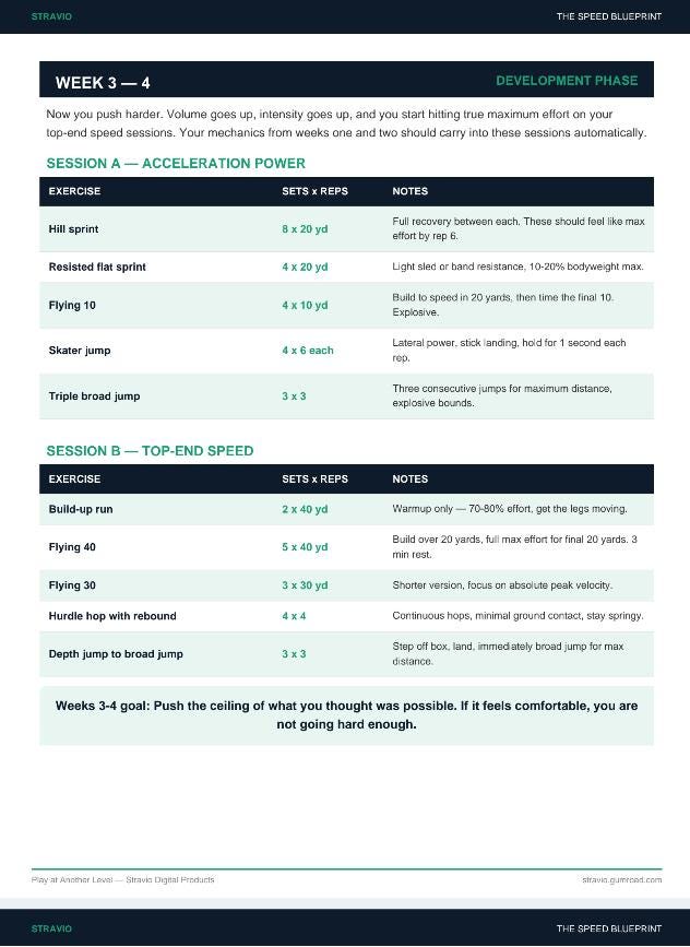The Speed Blueprint — 6-week Speed Training Program for Athletes PDF - Etsy