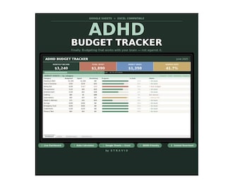ADHS Budget Tracker Tabelle | Gamifizierter Buchhaltungs-Plan (Digitaler Download)