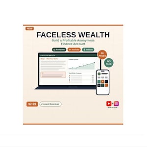 Faceless Wealth | Build a Profitable Anonymous Instagram & YouTube Account | PDF Guide