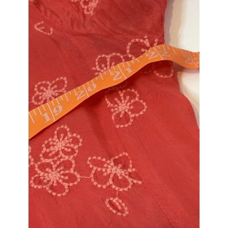 Johnny Was Embroidery Front & Back Large. Tangerine Tunic/Dress Bohemian Style image 8