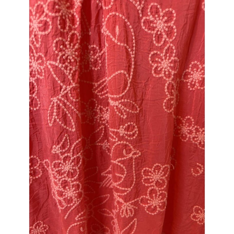 Johnny Was Embroidery Front & Back Large. Tangerine Tunic/Dress Bohemian Style image 2