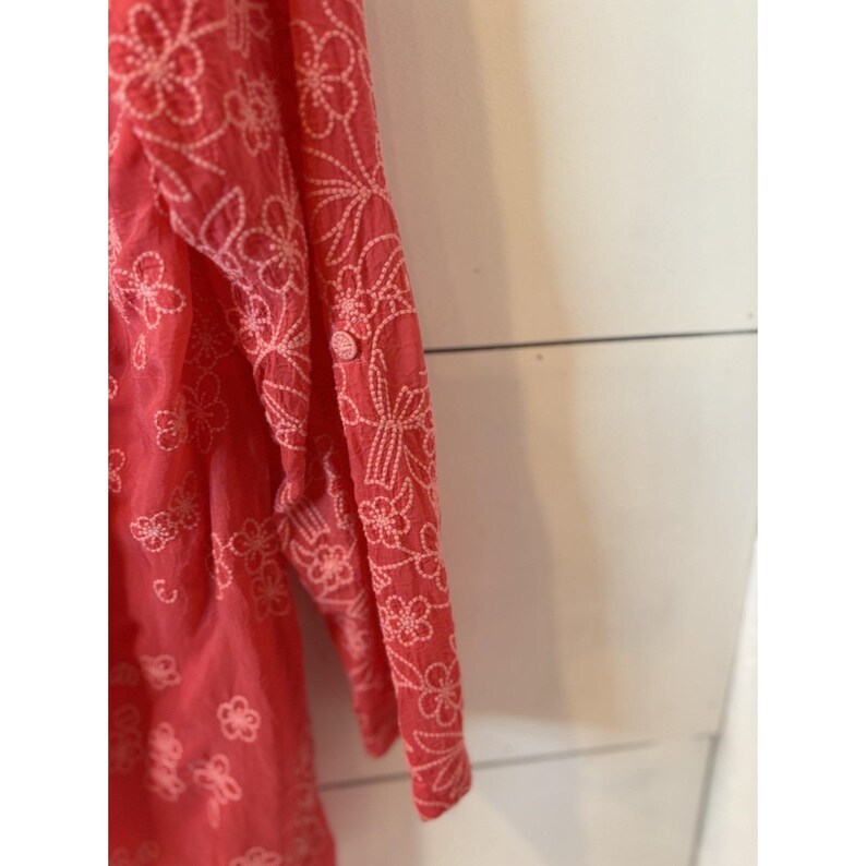 Johnny Was Embroidery Front & Back Large. Tangerine Tunic/Dress Bohemian Style image 4