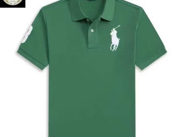 Polo Ralph Lauren Polo Shirt Moda de verano // Logotipo Big Pony Clásico de manga corta para hombre