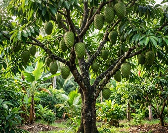 Guanabana Fruit Tree Tropical Soursop Trees Annona Muricata Plant 6-10"Tall, No Pot