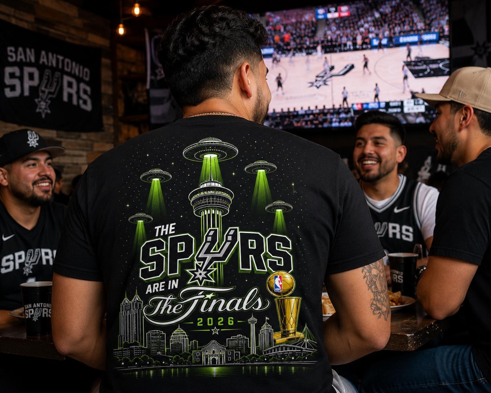 San Antonio Spurs Finals Shirt Design, Victor Wembanyama Alien Invasion ...