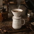 Coffee Lover Gift, Customed Ceramic Pour Over Coffee Brewer Set, Handmade Drip Coffee Maker, Kitchen Coffee Bar Accessories