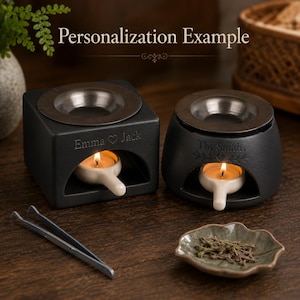 Handmade Ceramic Wax Melt Burner, Essential Oil Burner, Tealight Wax Warmer, Housewarming Gift for her,Modern Home Fragrance Diffuser Decor image 6