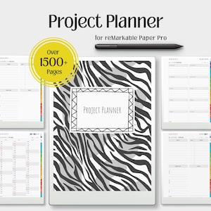 Project Planner for reMarkable Paper Pro | 2026 Dated Digital Planner | Kanban Board Task Goals Productivity