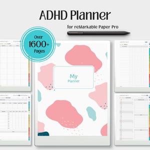 ADHD Planner for reMarkable Paper Pro | 2026 Dated Digital Planner | Daily Weekly Monthly | Habit Tracker Budget Goals Notes