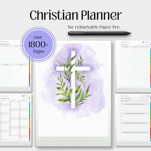 Christian Planner for reMarkable Paper Pro | 2026 Dated Digital Planner | Bible Study Prayer Sermon Notes Faith Journal