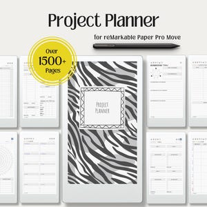 Project Planner for reMarkable Paper Pro Move | 2026 Dated Digital Planner | Kanban Board Task Goals Productivity