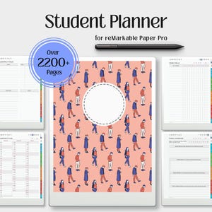 Student Planner for reMarkable Paper Pro | 2026 Dated Digital Planner | Semester Courses Goals Budget Habit Tracker