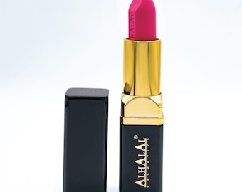 Halal Matte Velvet Lipstick – Long Lasting Vegan Lip Color (Shade AL05 AROOBA)