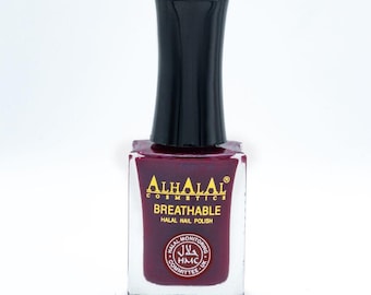 Halal Atmungsaktiver Gel-Nagellack Rot Weiß | Vegane Tierversuchsfreie glänzende Nagelfarbe