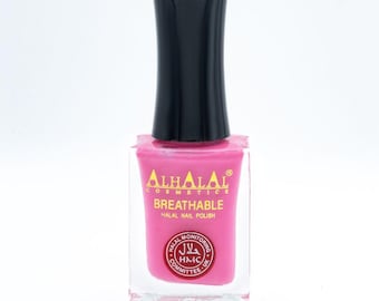 Halal Breathable Gel Nail Polish Red White | Vegan Cruelty-Free Glossy Nail Color