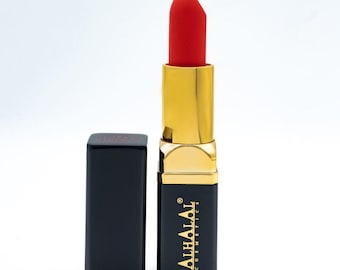 Halal Matte Velvet Lipstick – Long Lasting Vegan Lip Color (Shade AL16 SAMREEN)